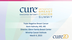 Educated Patient® Breast Cancer Summit at MBCC Triple-Negative Breast Cancer Treatment Presentation: March 4, 2023