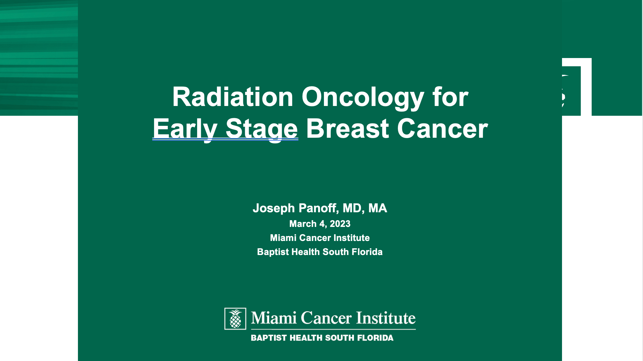 Educated Patient® Breast Cancer Summit At MBCC Radiation Therapy ...